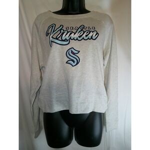 Concepts Sport Seattle Kraken Crop Top Sweatshirt Pullover NHL Hockey Top Medium